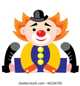 vector image of a clown. Children's toy in the form of a clown