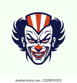 Vector image of a clown mask design
