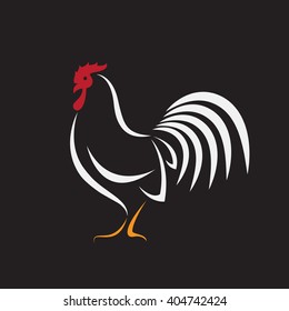 Vector image of an cock design on black background