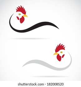 Vector image of an cock on white background