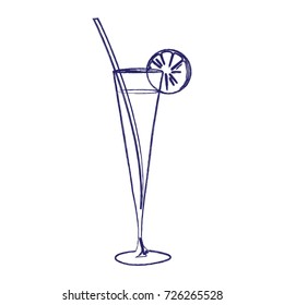 Vector image of a cocktail in a glass