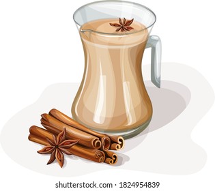 Vector image of a cocktail on spices. EPS 10