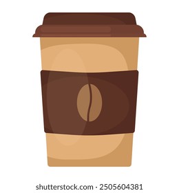 Vector image of coffee. Concept of snack and fast food. Element for your website design, banner, etc.