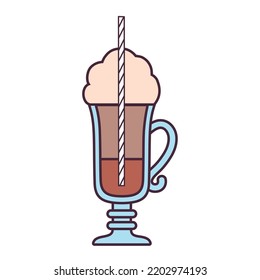 vector image. coffee elements icon with white background.