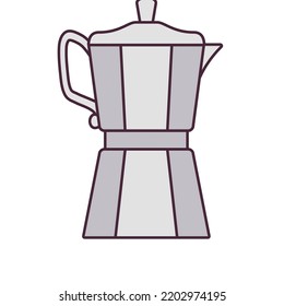 vector image. coffee elements icon with white background.