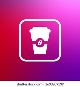 vector image of a Coffee sign on a gradient  background.