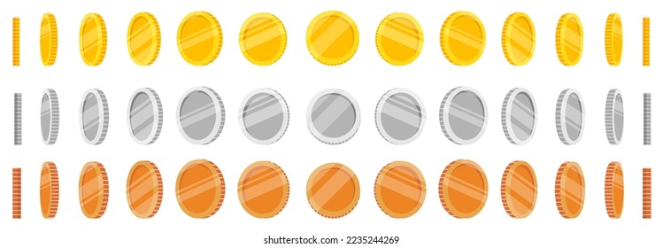 Vector image of coins. A design element for a website, applications, social networks. The concept of investments, business, profit and income.