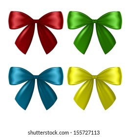 vector image of collection of colorful bows
