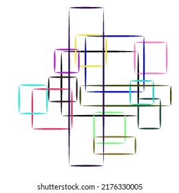 Vector image of a collection of colorful rectangles. Suitable for backgrounds, themes or construction examples