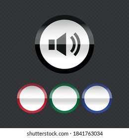 Vector image. Collection of different buttons to edit and set the icon. Modern technology buttons.
