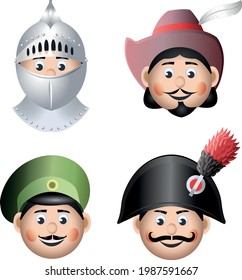 Colección de imágenes vectoriales de iconos de caras 
