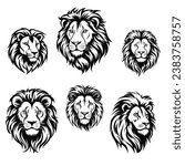 Vector image Collection of lion