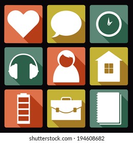 Vector image of collection of user icons