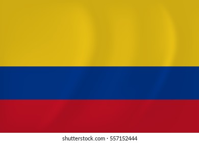 Vector image of the Colombia waving flag
