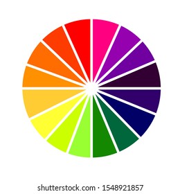 vector image of a color circle isolated on a white background