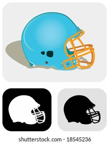 Vector image (color and icon/symbol) of a modern American football helmet.