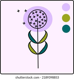 vector image color palette of colors pink green and aqua