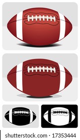 Vector image (color and symbol) of a American football.