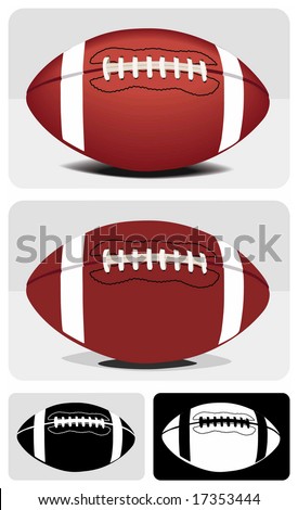 Vector image (color and symbol) of a American football.