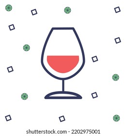 vector image. colored drinks elements icon with circles and boxes around.