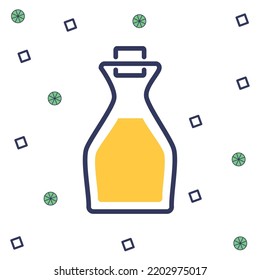vector image. colored drinks elements icon with circles and boxes around.