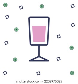 vector image. colored drinks elements icon with circles and boxes around.