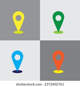 Vector image of colored map icon