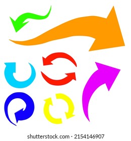 Imagen vectorial del icono de flecha colorida