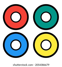 Vector image of colorful circle symbol.