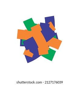 Vector image of colorful irregular circle, for poster background design.