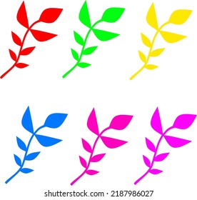 Vector image of colorful leaves.