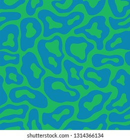 Vector image - colorful seamless pattern style of the 80s with green and blue spots