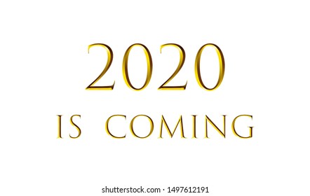 vector image of the coming new year 2020