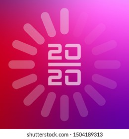 vector image of the coming new year 2020 on a  background