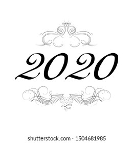 vector image of the coming new year 2020