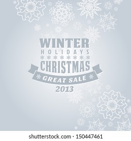 vector image conceptual xmas scene card happy classic holiday traditional flake abstract vacation scene boundary ball new anniversary christmas ceremony contract blue ornate fancy relaxed smiling set