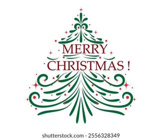 Vector image of a congratulatory Christmas card