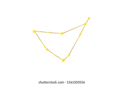 Vector image of the constellation symbol of Capricorn