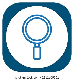 vector image contact icon in blue lines with dark blue border.