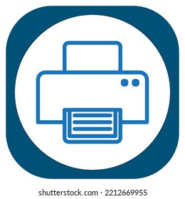 vector image contact icon in blue lines with dark blue border.