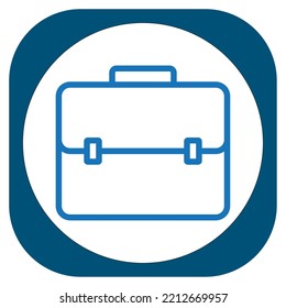 vector image contact icon in blue lines with dark blue border.