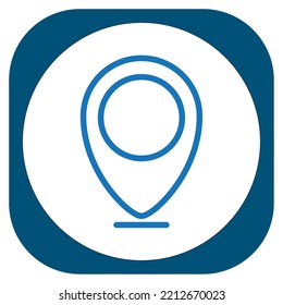 vector image contact icon in blue lines with dark blue border.