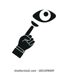 Vector image. Contact lens icon. Visual care.