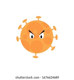 imagen vectorial de un virus contagioso.
virus peligroso