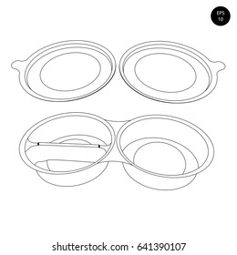 vector image, container for the sauce, without background