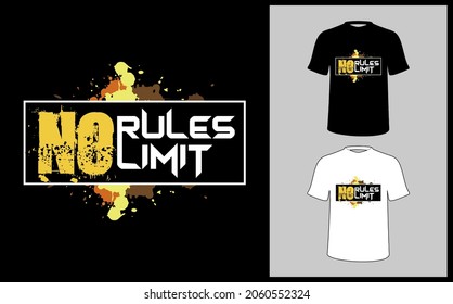 Vector image containing the words "NO RULES LIMIT". This image can be used for a t-shirt, or for any print.

