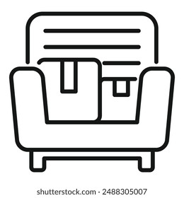 Vector image of a contemporary armchair in a clean line art style