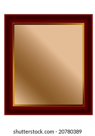 Vector image of copper plaque that can be customized with inscription