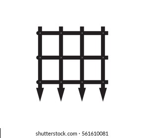 Vector Image Of A Corner Part Of A Portcullis/castle Gate