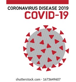 A vector image of corona virus.